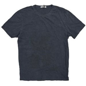 Buck Mason New With Tag Men's Slub Classic Straight Hem Tee T-Shirt in Coal Wash